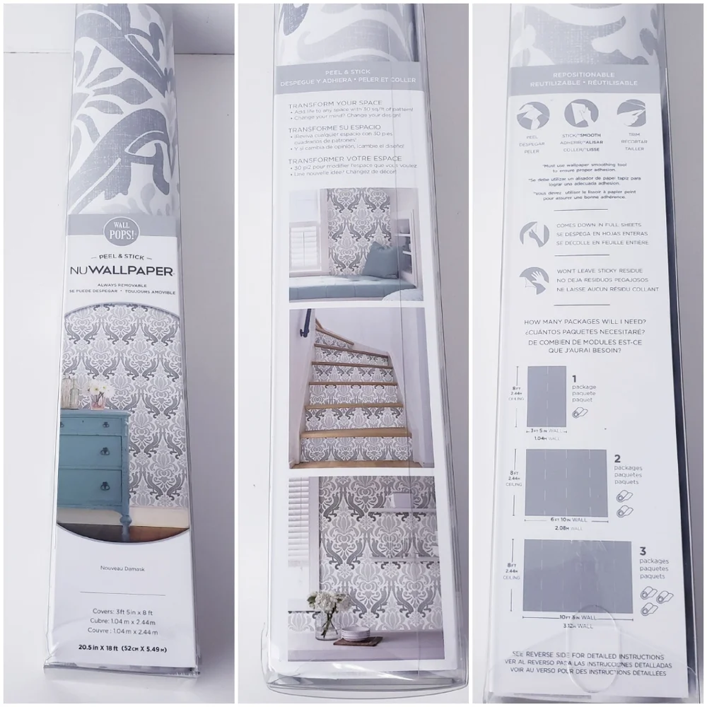 NuWallpaper Nouveau Damask Peel & Stick Wallpaper